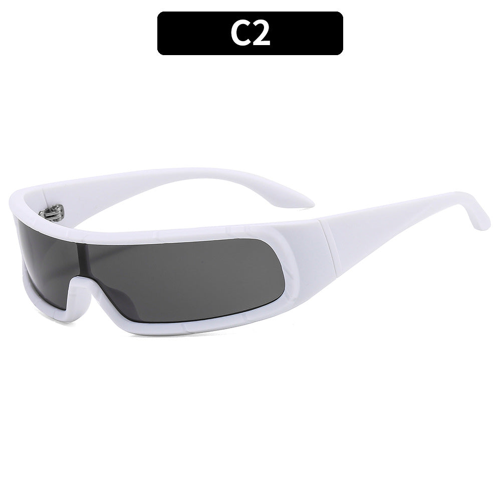 Wholesale One-piece Sports Cycling Colorful PC Sunglasses
